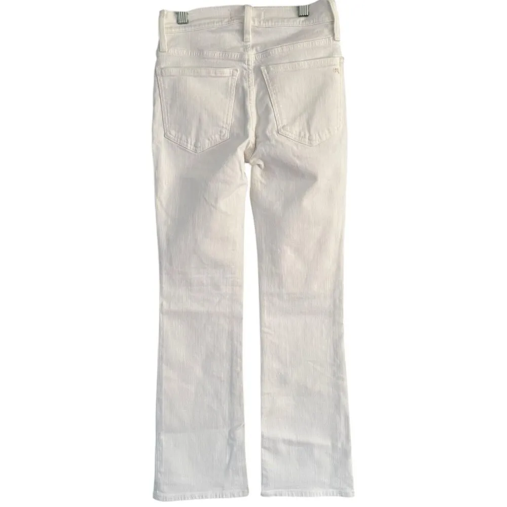 NWD Madewell Mid Rise Kick Out White Stretch Denim Jeans Women’s Size 23 - Image 5