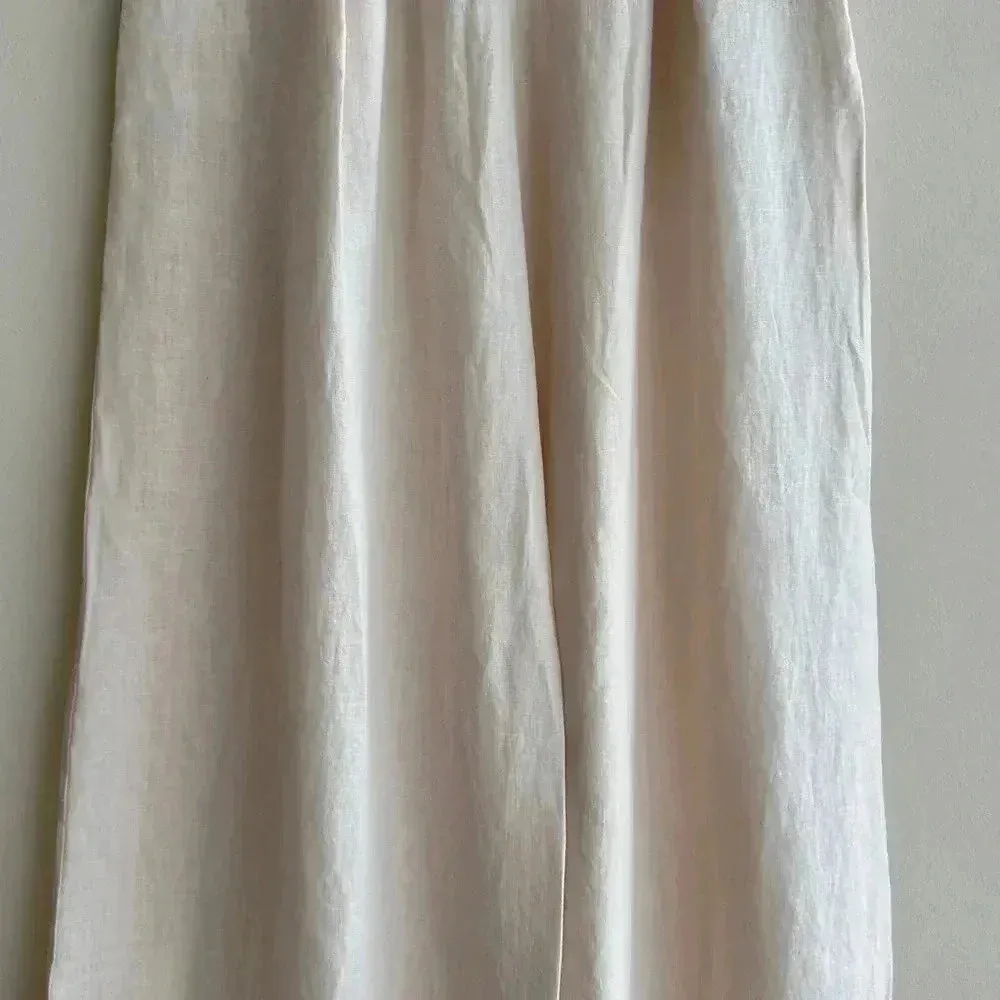 Anthropologie RUMER Luella Pants, Linen Pants, Cream/Tan, Size XXS - Image 12