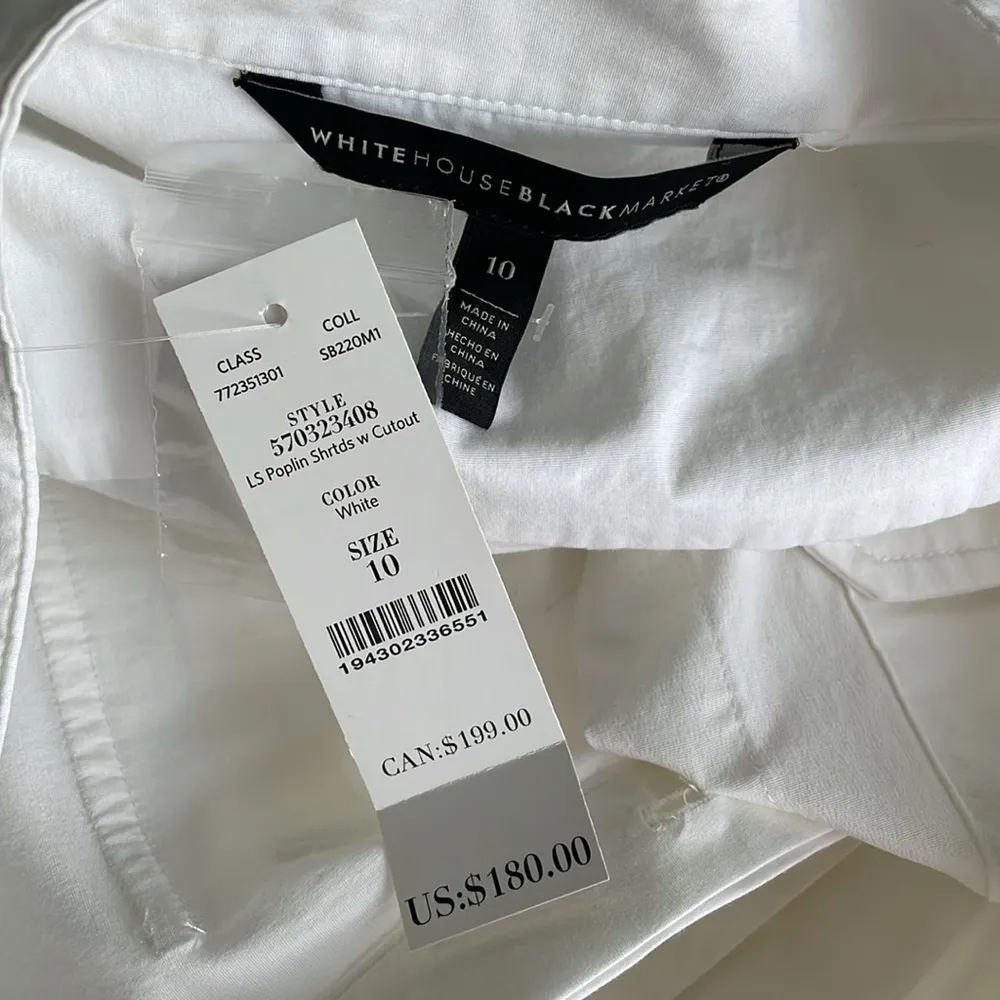 White House Black Market White Poplin Shirtdress - Image 9