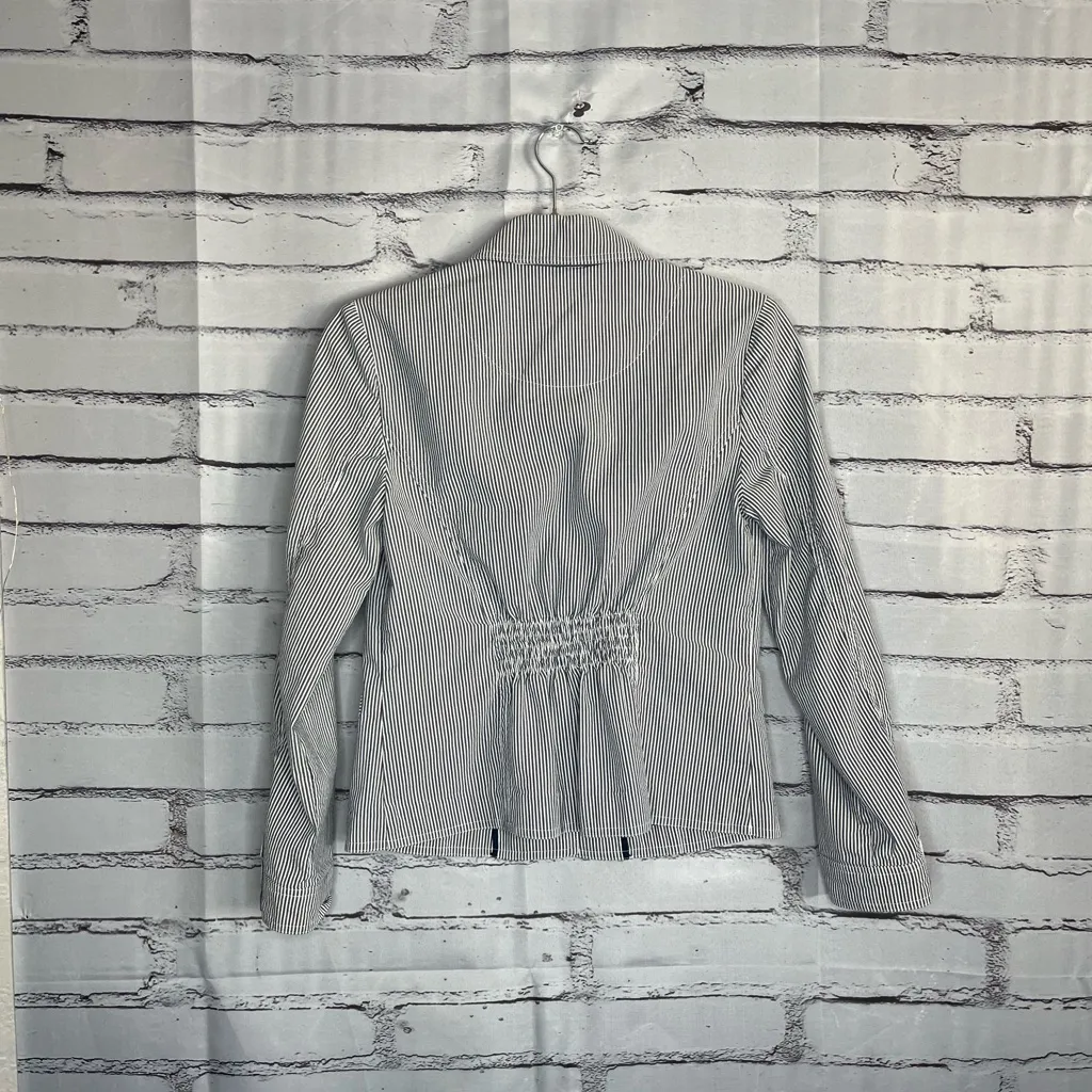 Vintage Charter Club Petite Striped Button Down Shirt LongSleeve Cinched XS Y2K - Image 11