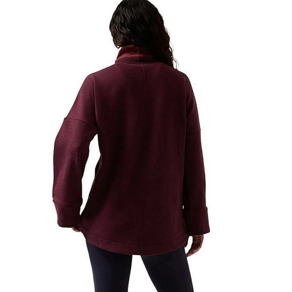 Athleta  Purple Karma Turtleneck Long Sleeve Oversize Pullover Sweatshirt Top M - Image 8