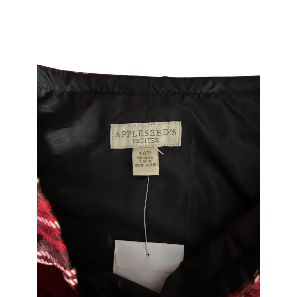 Appleseed's Women's Red Plaid Long Skirt Size 14P - Image 4