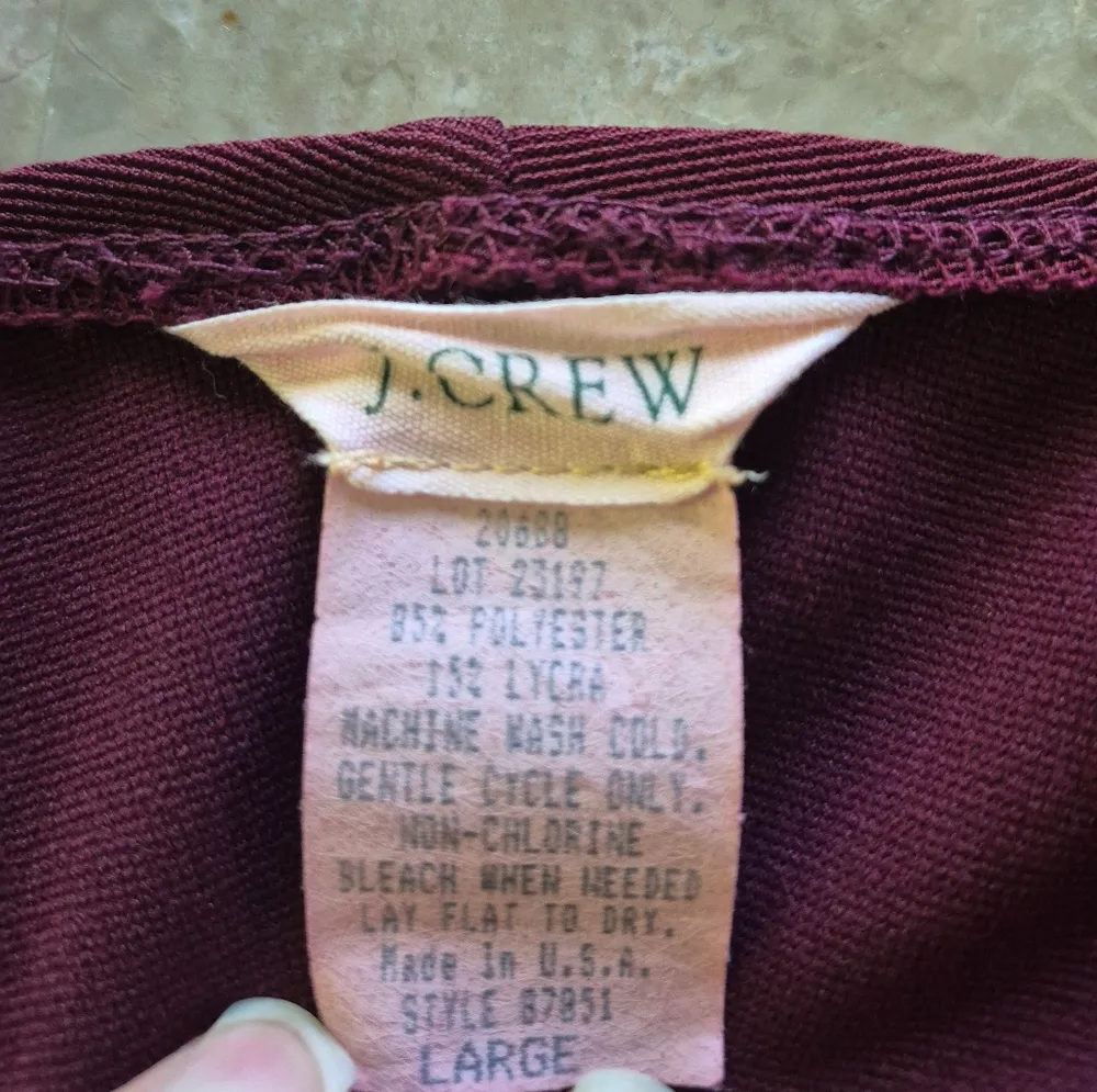 J. Crew vintage 90s Y2K 2000s friends square neck red maxi dress size large - Image 6