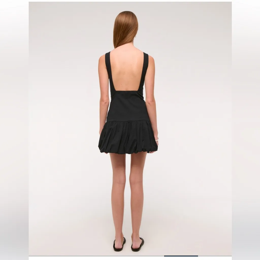 NWT Abercrombie and Fitch high neck bubble hem dress in black - Image 3