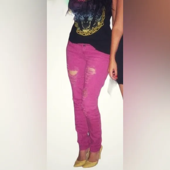 Blue Asphalt Purple Pink Jeans Size undefined - Image 8