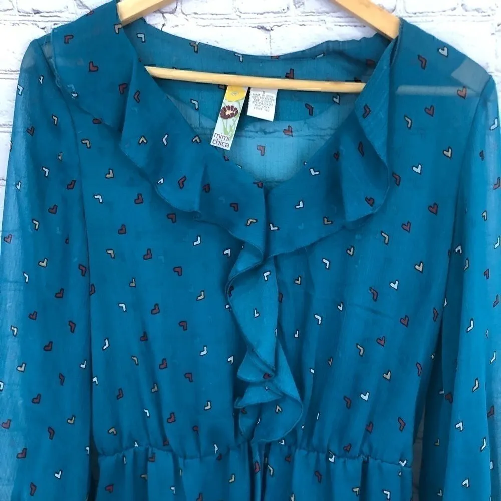 turquoise tunic top size S - Image 8