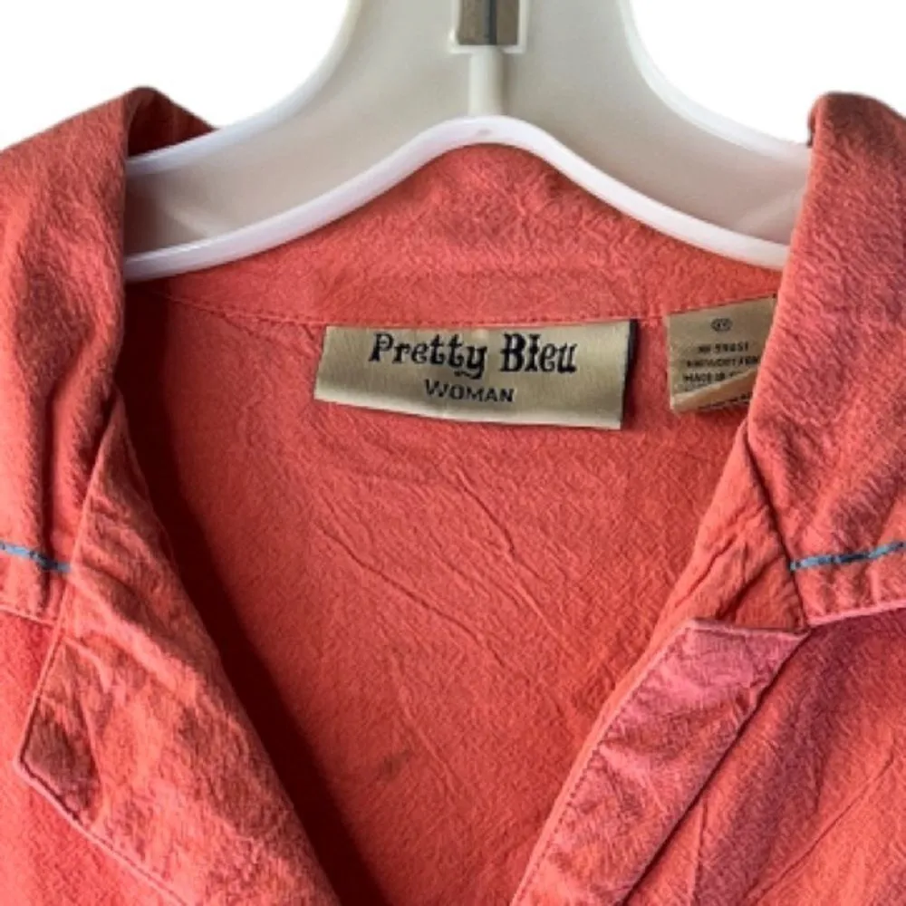 Vintage Pretty Bleu Woman Top Size XL - Image 5