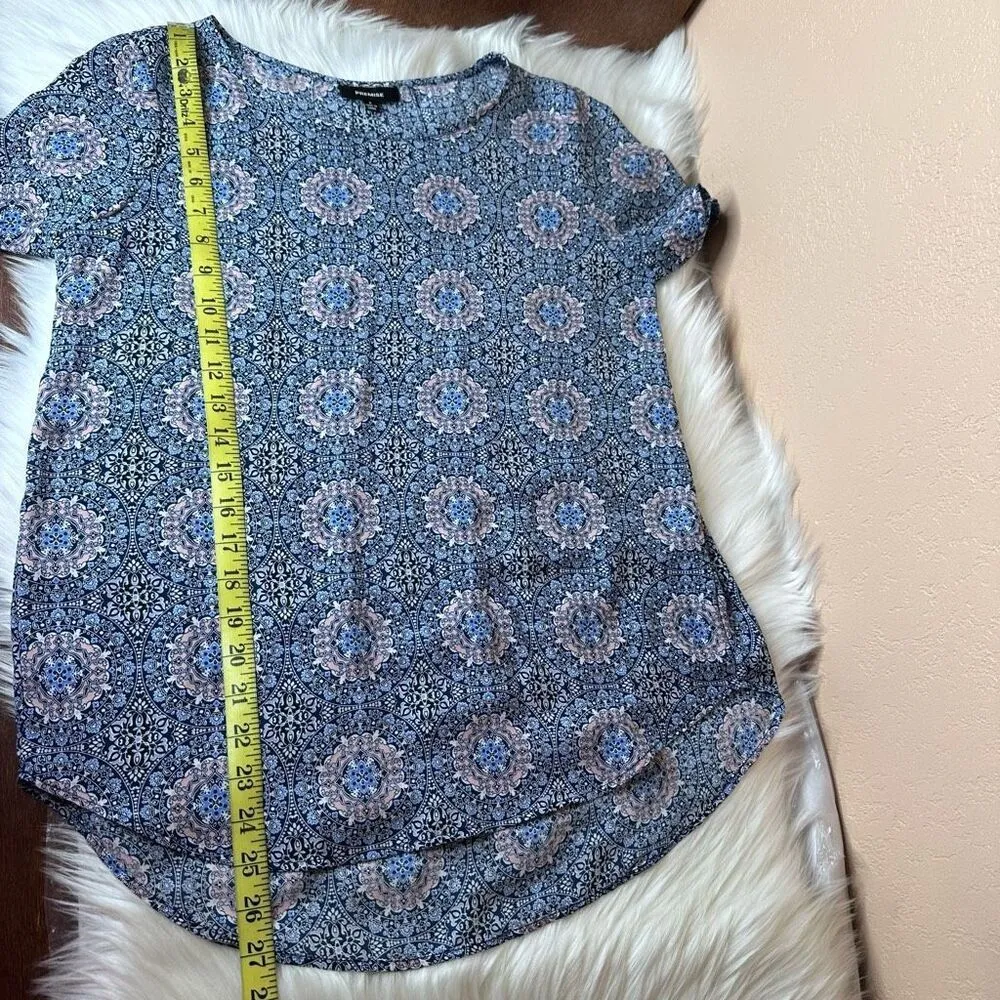 Premise Blue & Pink Blouse Size Small - Image 5