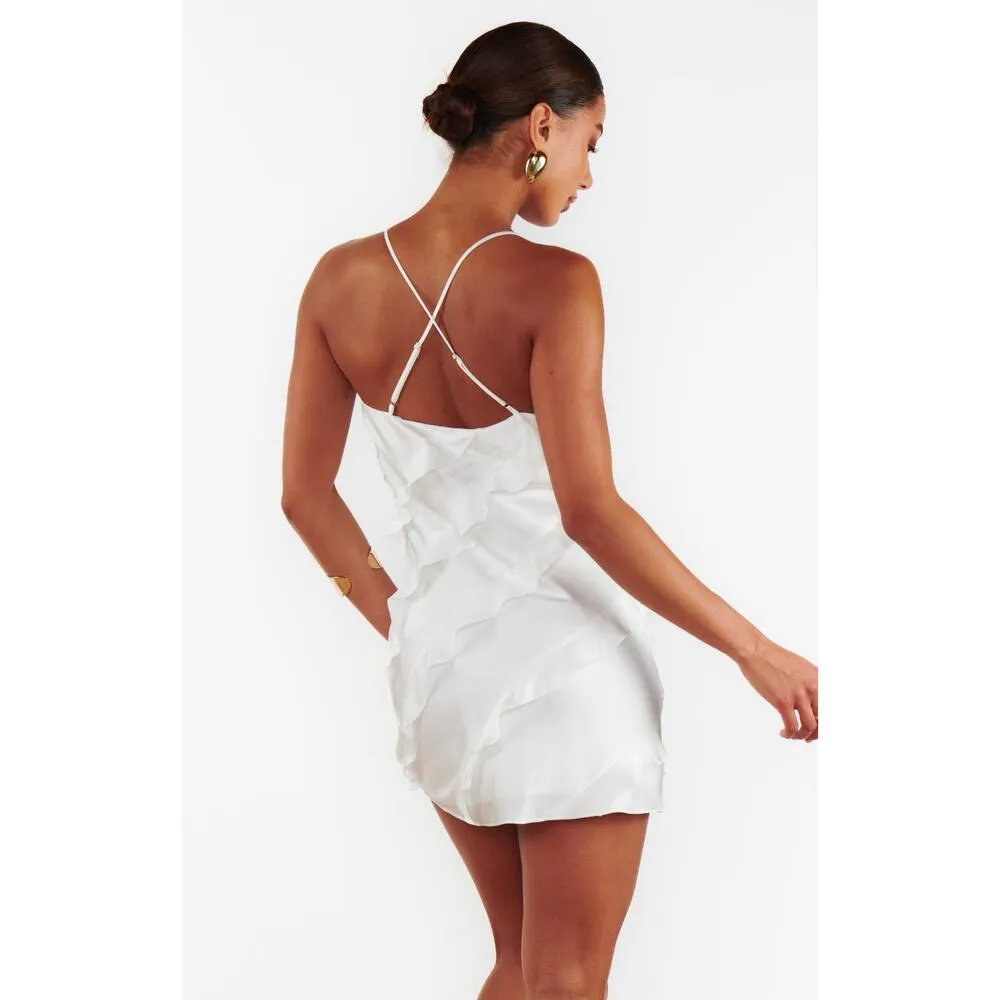 Show Me Your Mumu Romance Mini Dress in Ivory Luxe Satin XL NWT - Image 8