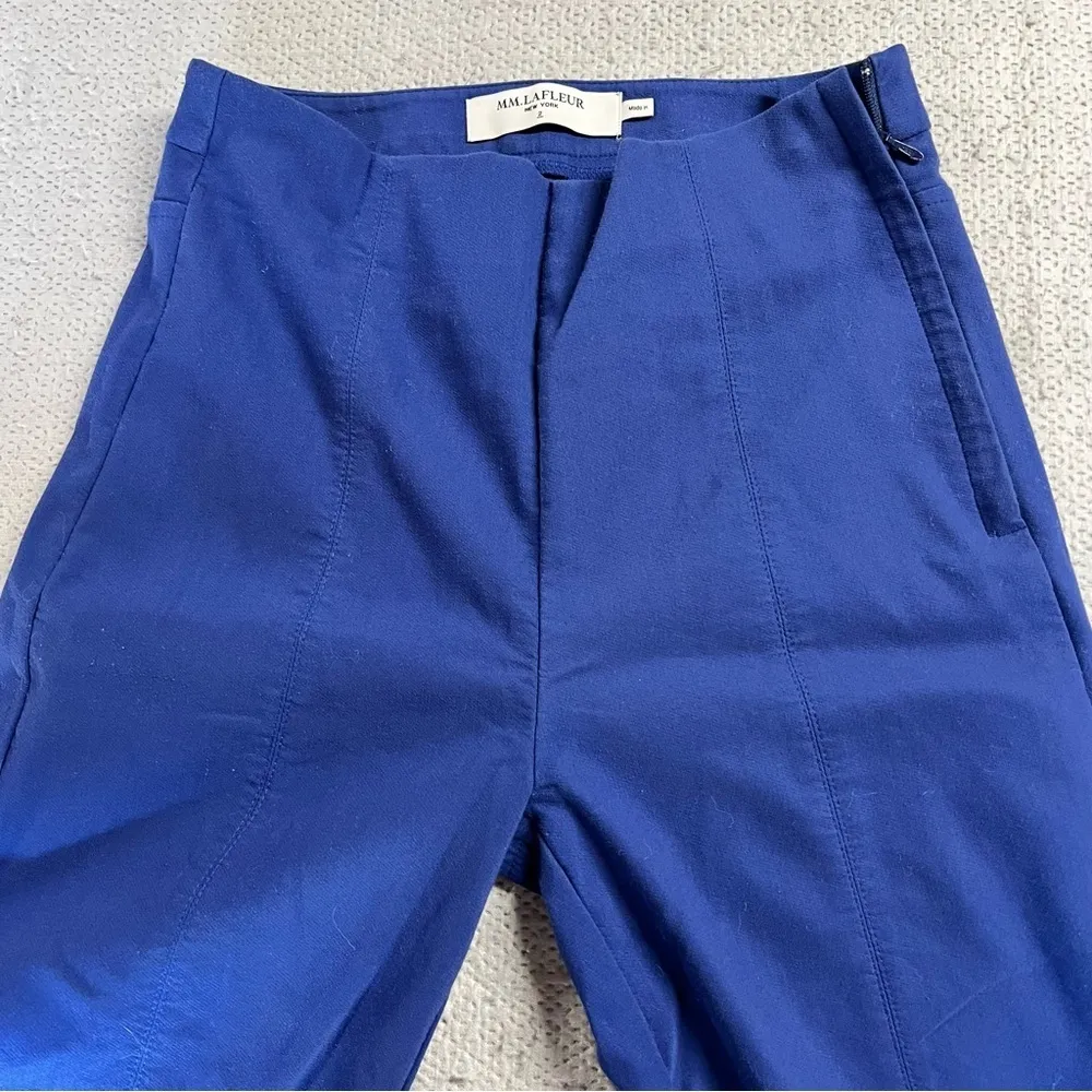 MM LaFleur Colbalt Royal Blue Pull on Skinny Trousers Slacks Plants Size 2 EUC - Image 7