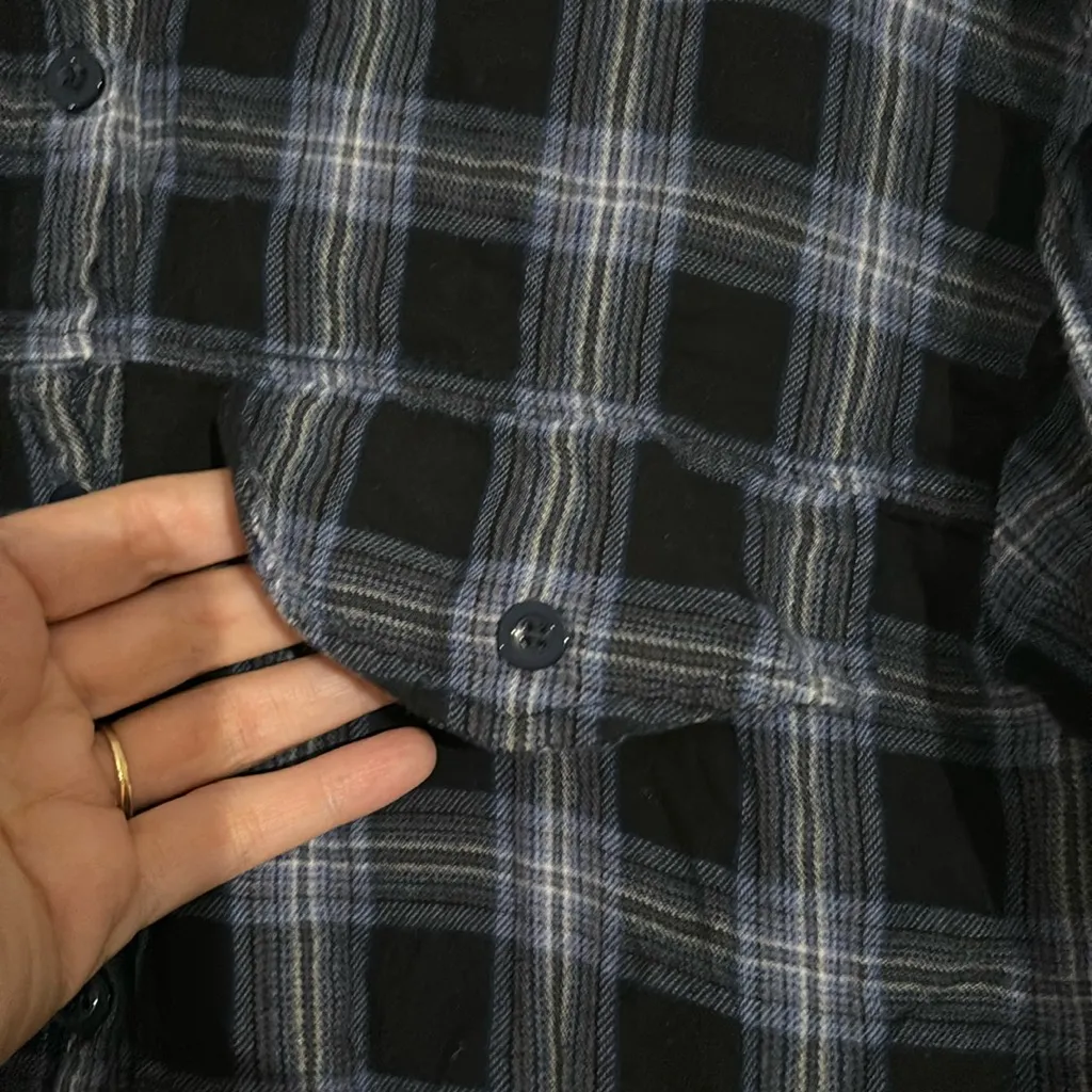 Pretty little thing plaid button down thin flannel shirt - Image 2