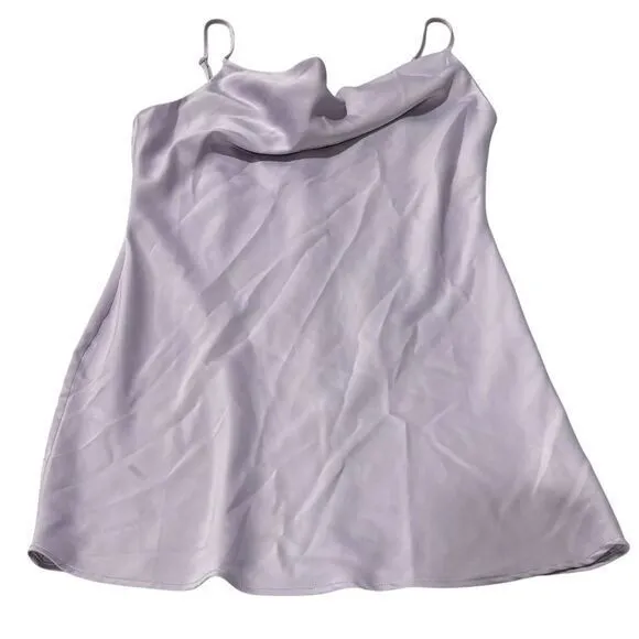 Urban Outfitters Mallory Cowl Slip‎ Dress Rose Lilac Size L Satin Purple - Image 4