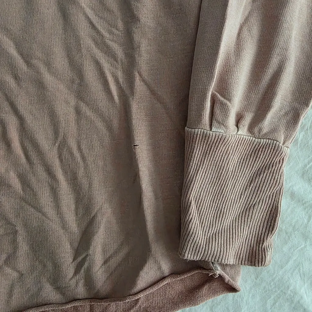 Free People Button Neck Mauve Pullover L - Image 5