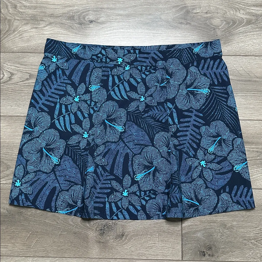RipSkirt Hawaii 19” Wrap Beach Coverup Skirt Blue Floral‎ Size XXL - Image 3