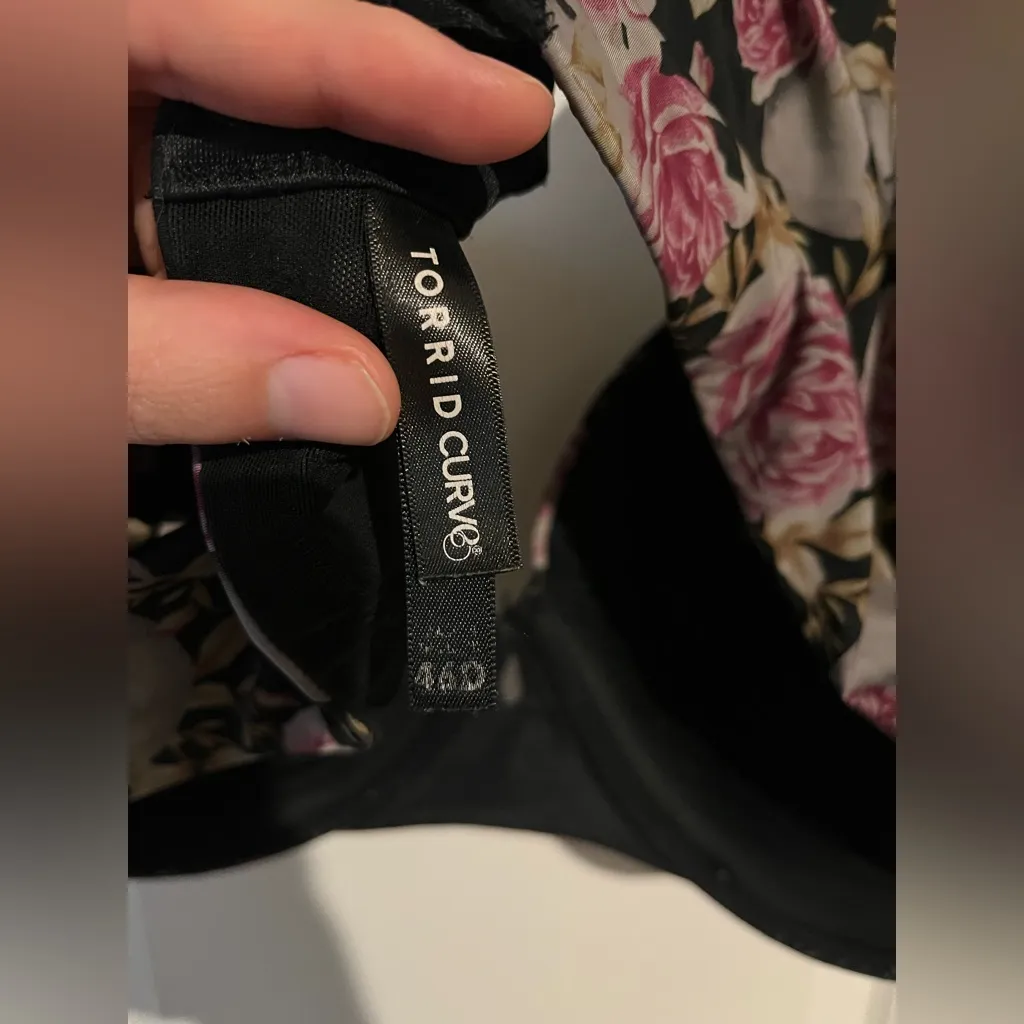 Torrid Curve Skulls Roses Gothic Full Coverage Plus Size Underwire Lined 46D Bra Black - Image 16