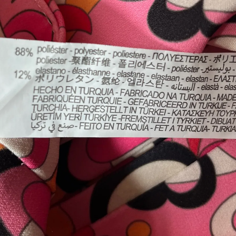 Zara Paisley and Floral 70s Style Dress Pants Pink Orange White Black Size Small - Image 5