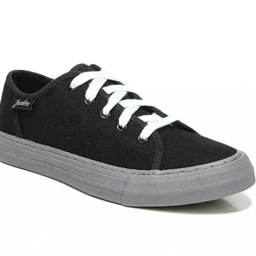 🆕 Zodiac Womens Ella Canvas Lifestyle Casual and Fashion Sneakers Black 8🆕 - Image 4