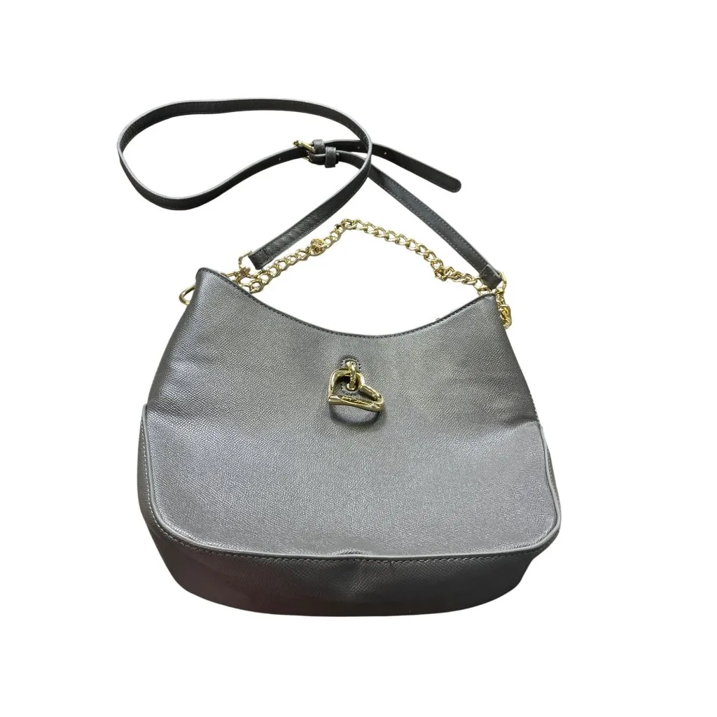 Betsey Johnson Womens Gray Faux Leather Crossbody Handbag SKU 8602 - Image 8