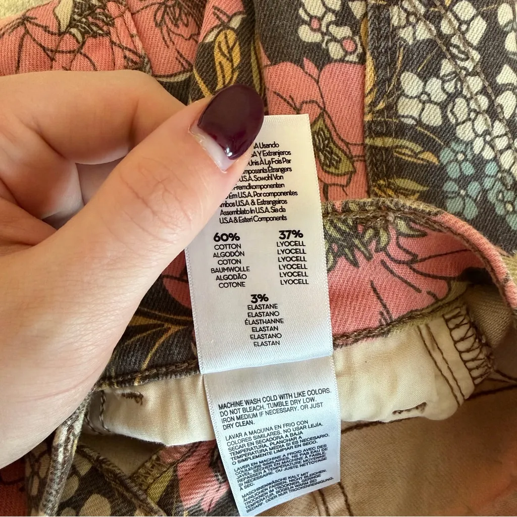 NEW Mother The Hustler Ankle Jeans Boutonniere Bouquet Brown Size 27 - Image 9