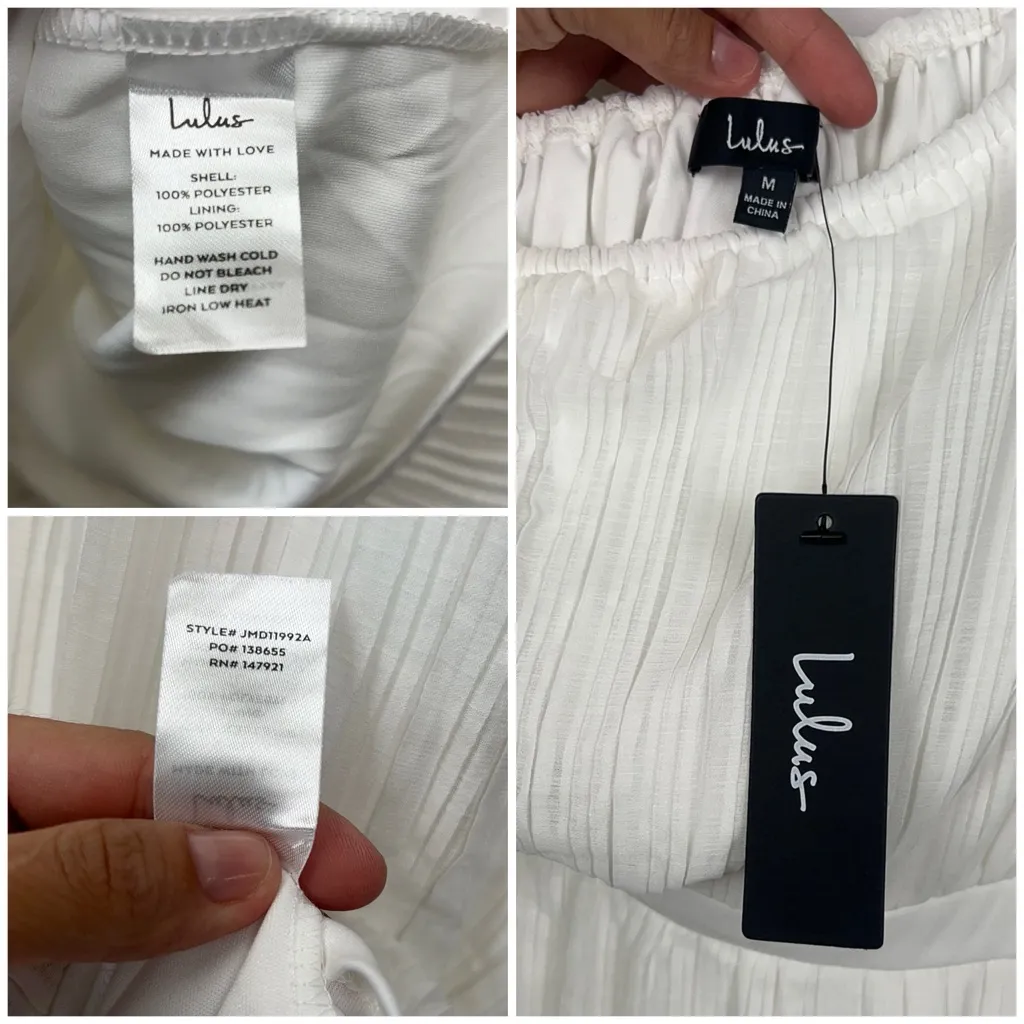 Lulus White One Shoulder Pleated M Midi Dress Long Sleeve Grecian Goddess
Style - Image 6