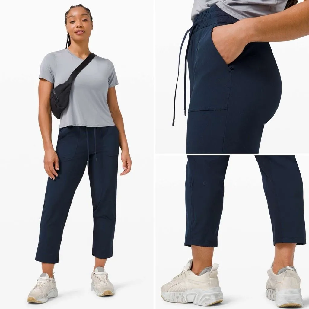 Lululemon Beyond the Studio HR Crop Pants in True Navy Size 6 - Image 5