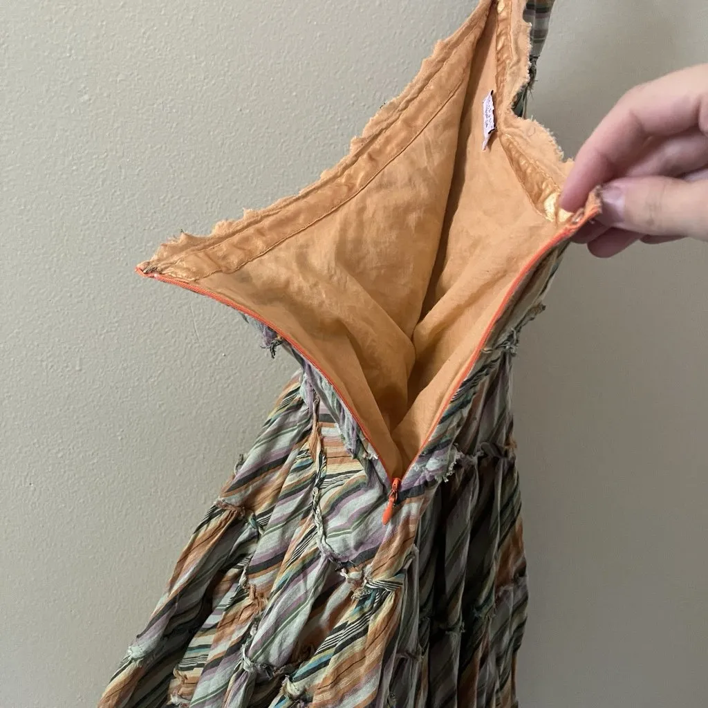 calypso christiane celle Full Skirt Stored Tiered Boho A Line Y2K St Barth Midi‎ - Image 9