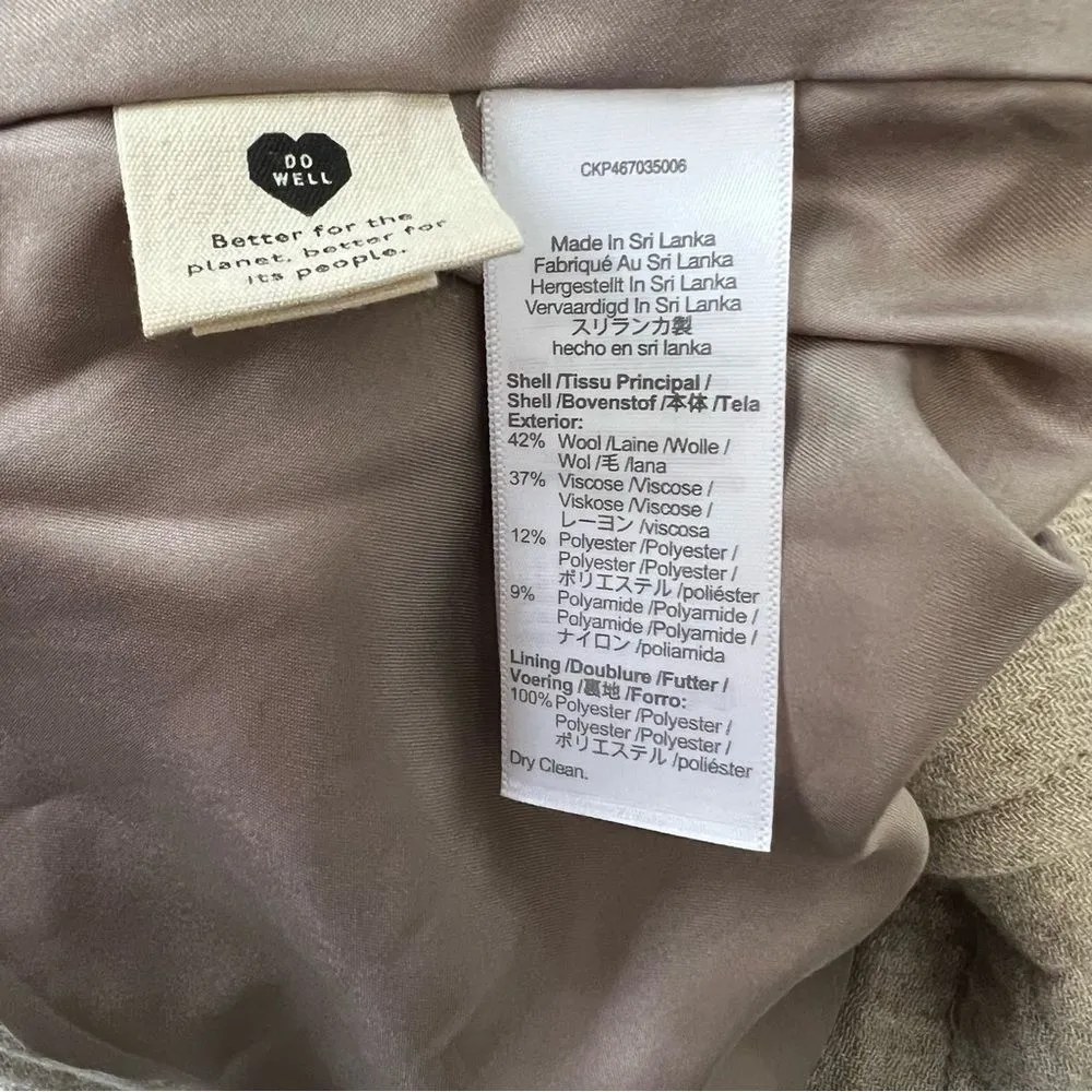 Madewell Plus Clairmont Crop Jacket 2X NWT Wool Blend Tan Neutral Coat - Image 10