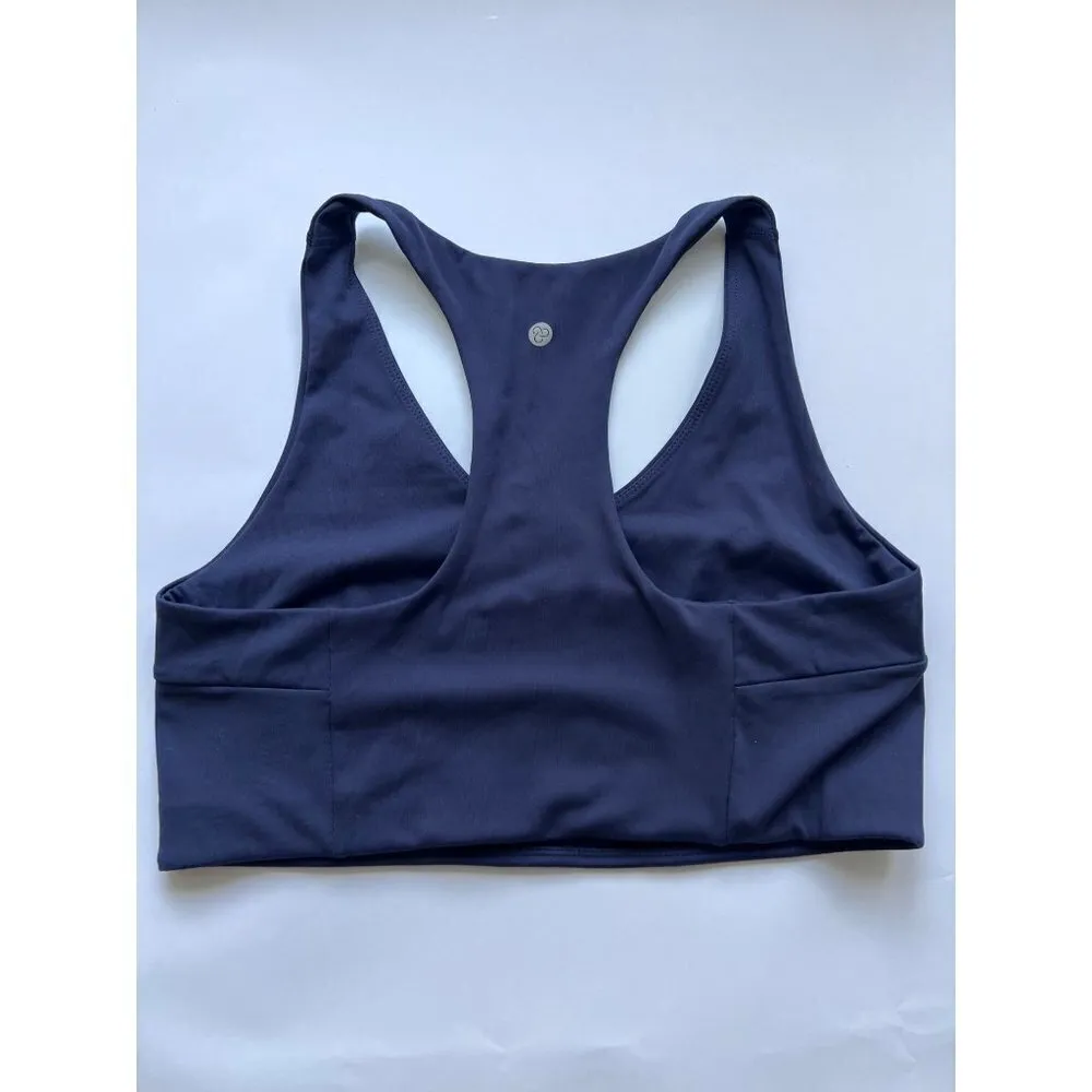 Zella STUDIO LITE LONGLINE BRA IN NAVY NIGHTFALL Size Large - Image 5