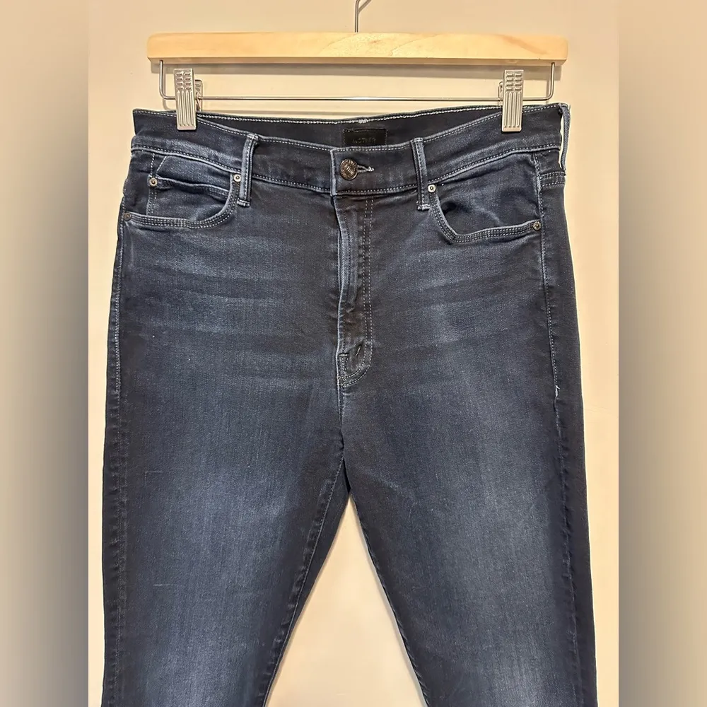 MOTHER The Stunner Zip Two Step Fray Last Call Wash Women's Size 30 Blue - Image 3