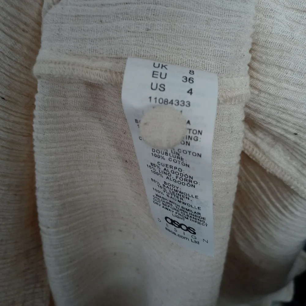 asos cream midi dress size 4 - Image 4