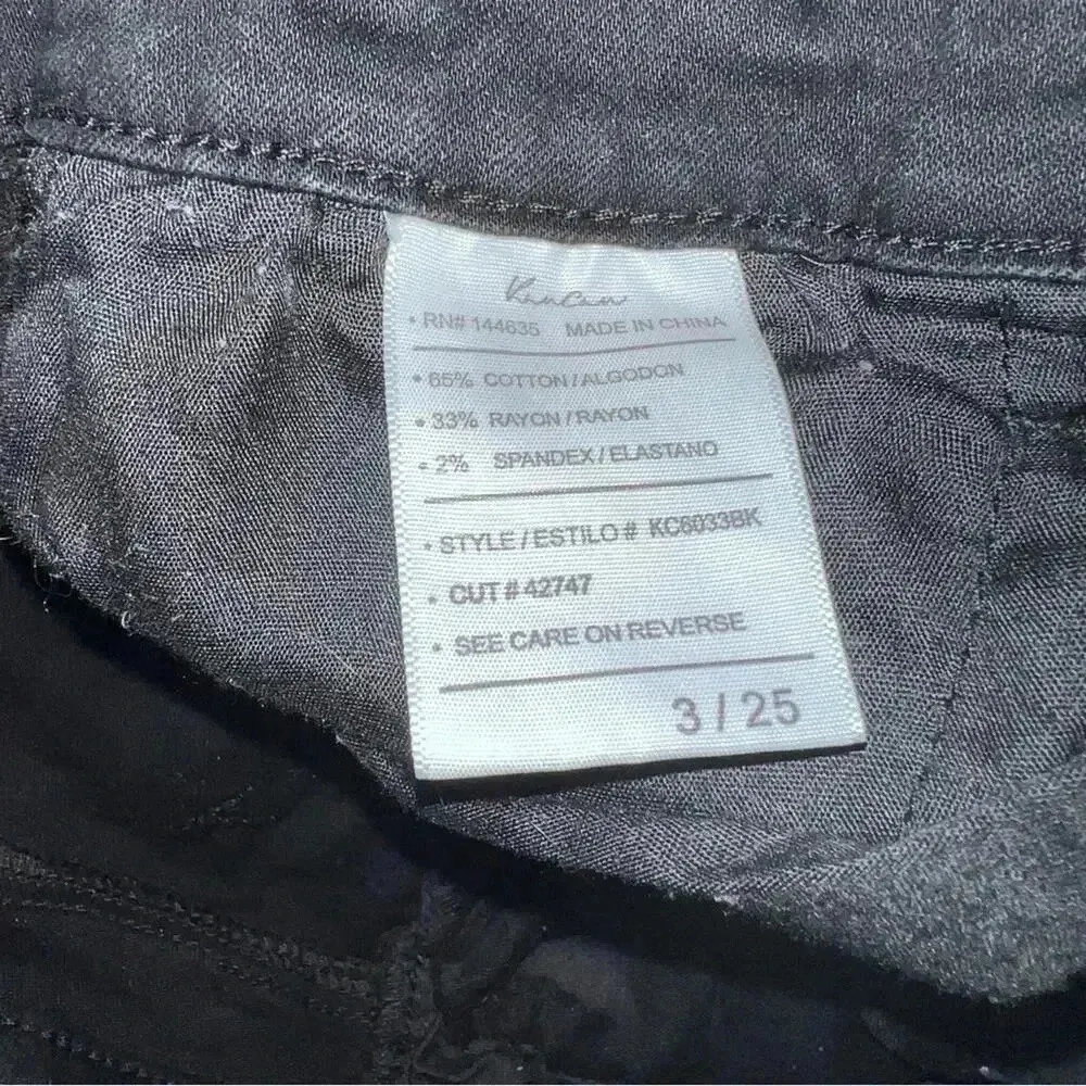 Y2K Kancan High Rise Raw Hem Cheeky Jean Shorts 3/25 Black Size undefined - Image 5