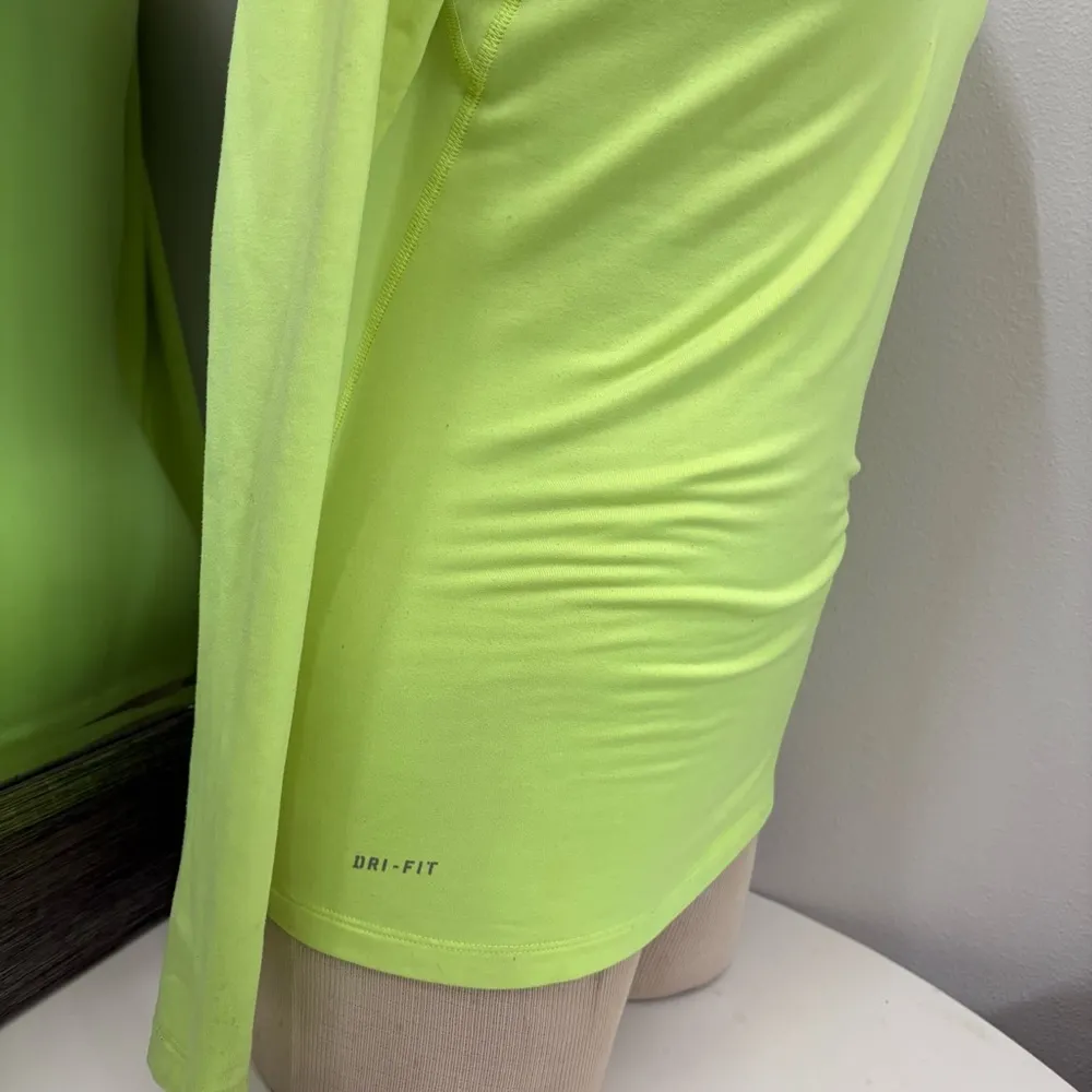 Nike Yellow Fitted 3/4 zip dri-fit compression Long Sleeve Tee - Image 11