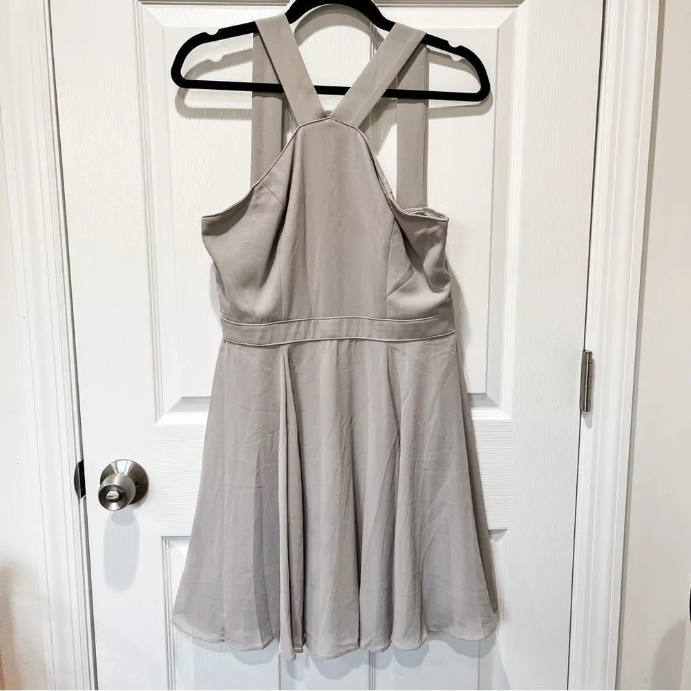 Grey Skater Dress Gray Size M - Image 9