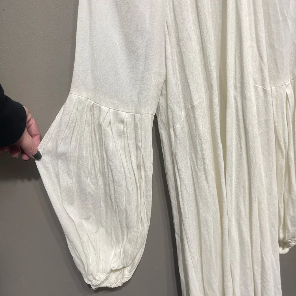 Free‎ People NEW Drift Away Cold Shoulder Balloon Sleeves Tunic Dress Small - Image 5