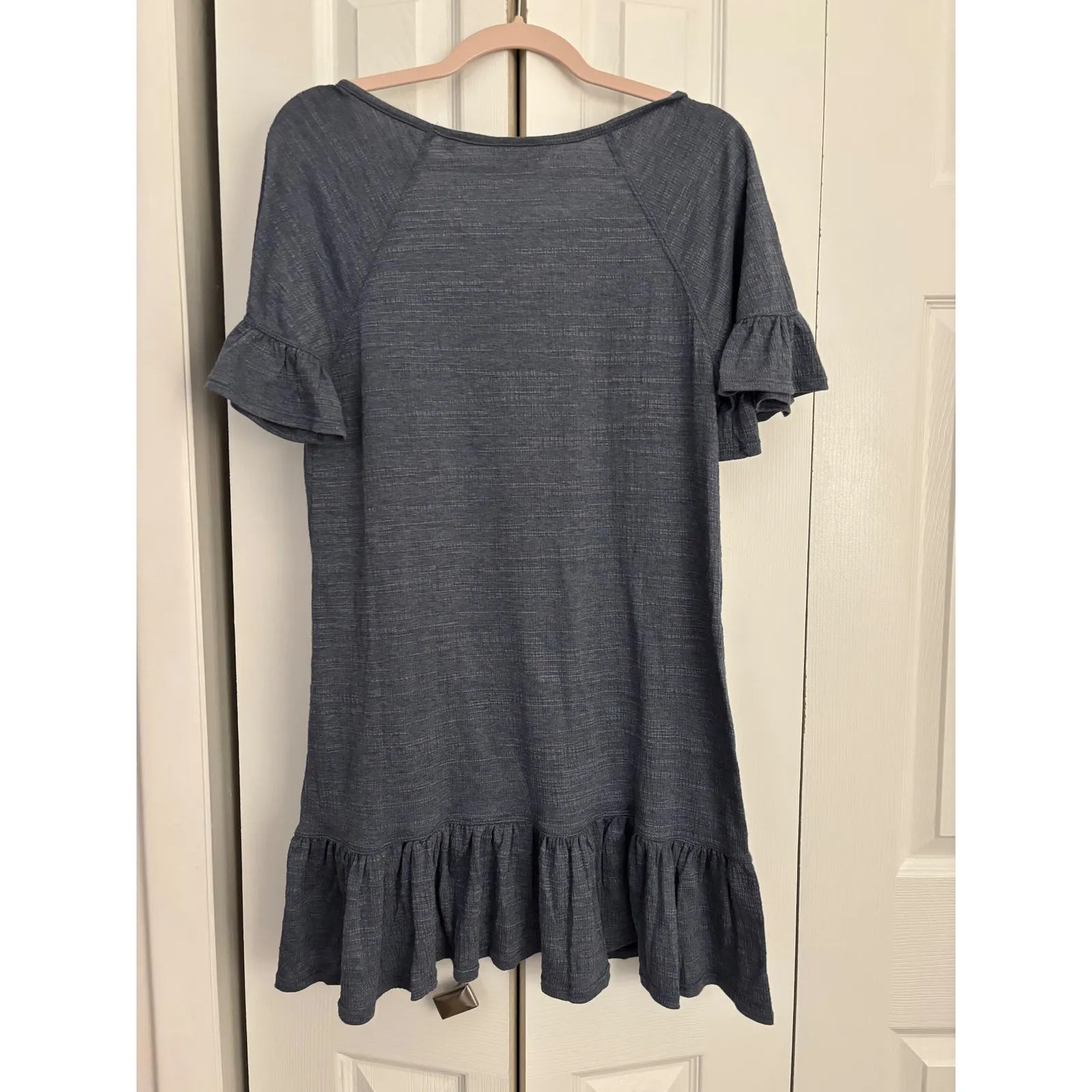 Max Studio Denim-Colored Ruffle Dress | Size Small NWT MSRP $118 - Image 7
