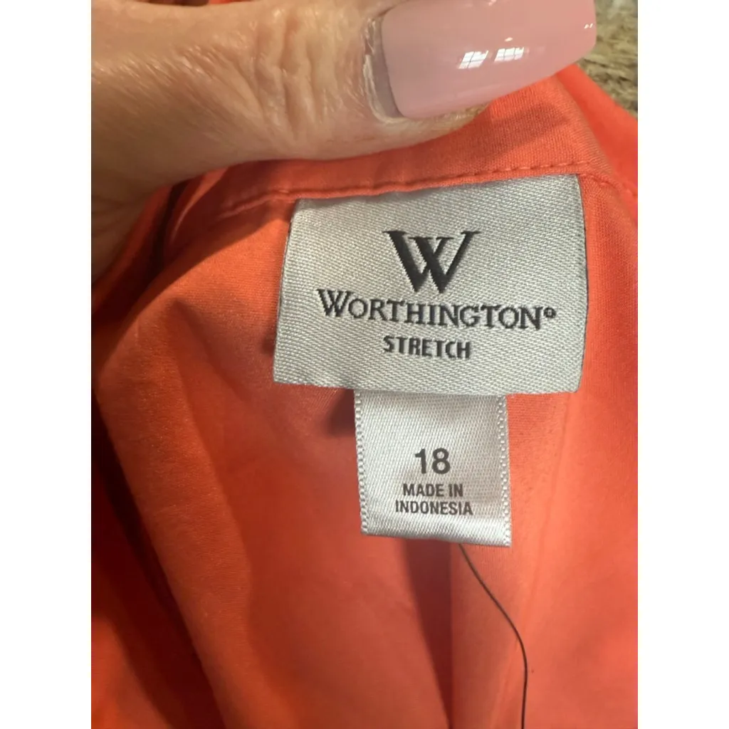 Women's Worthington Coral Button Down Shirt Plus Size 18 - Image 7