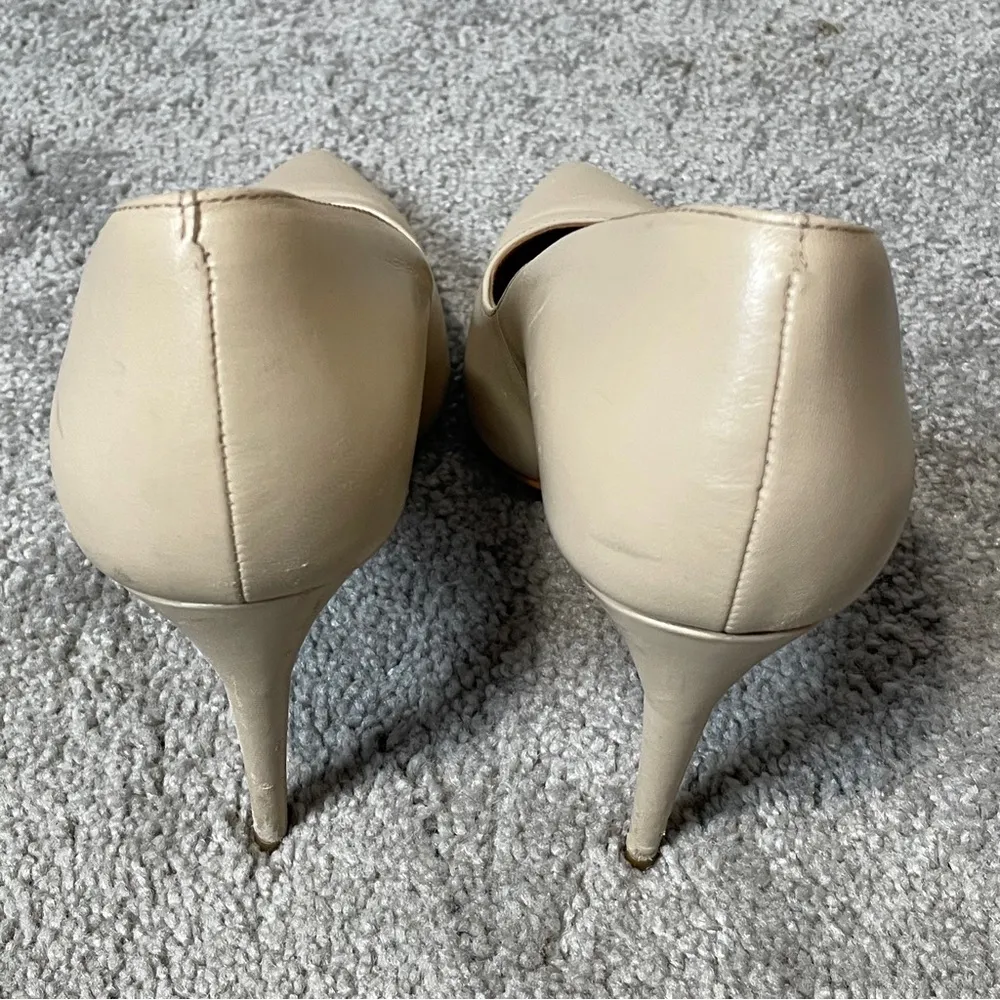 Kazar Women's Beige Leather Stiletto Pumps Size 38.5/US 7.5 - Image 10