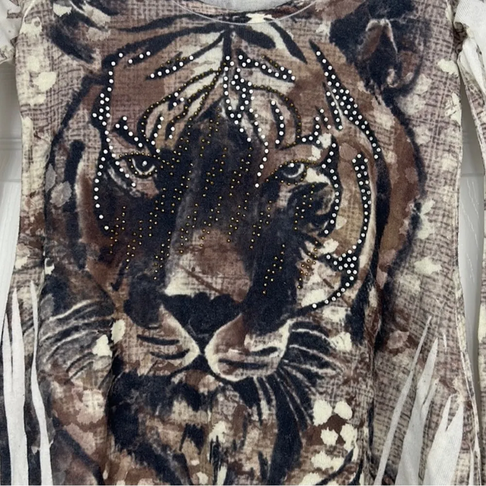 Women's Brown Tiger Print Top - Image 2