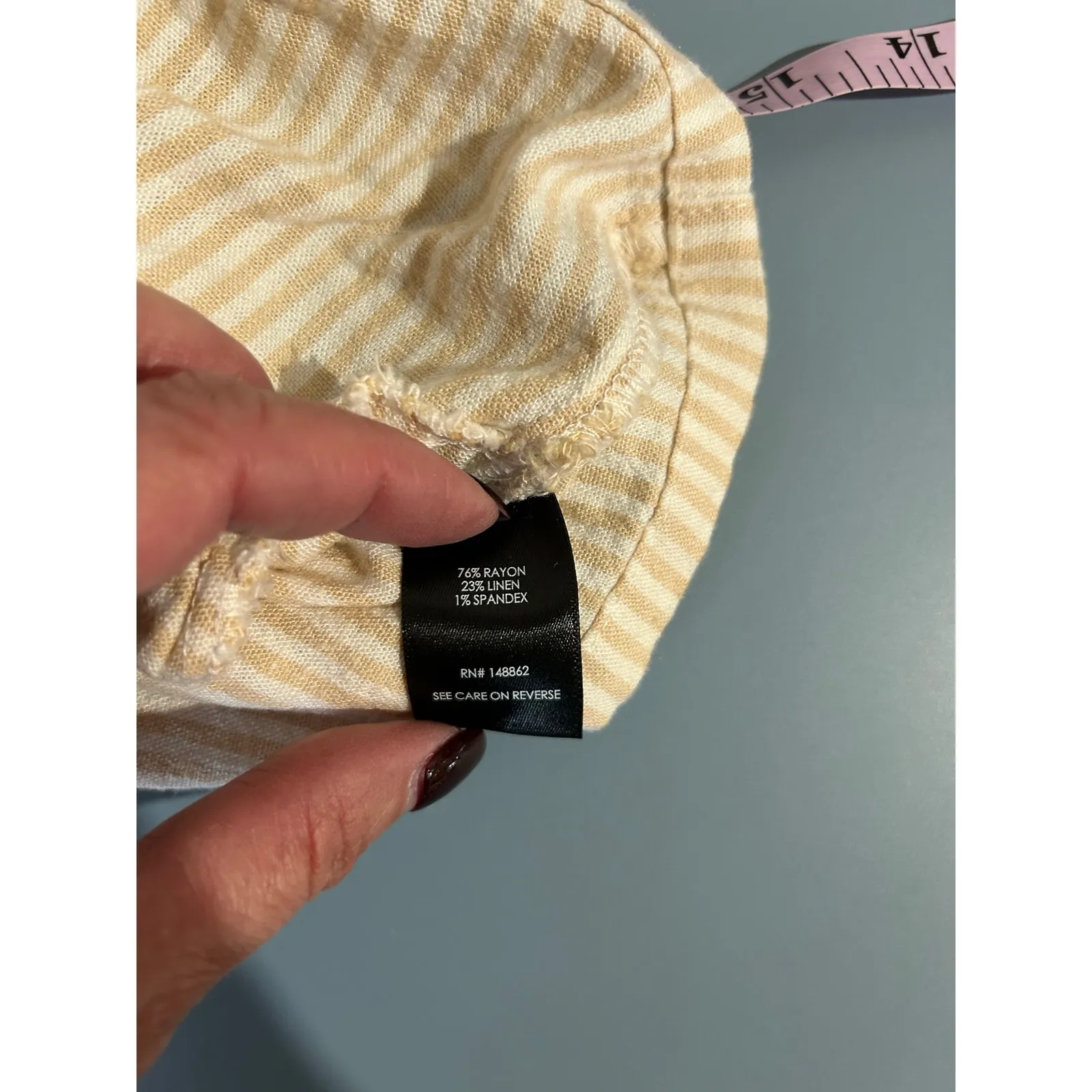 Torrid yellow striped shortalls size 2X adjustable NWT - Image 8