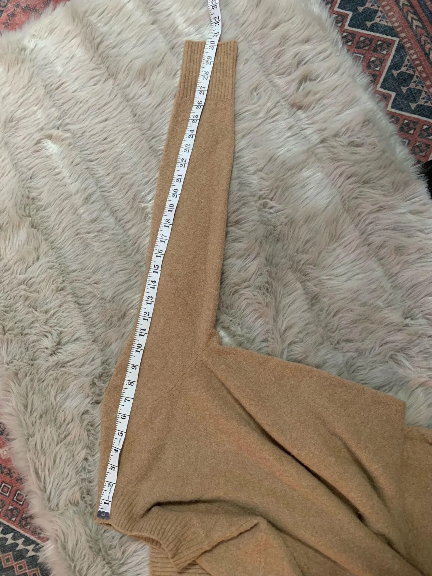 J. Crew Mockneck Sweater-Dress in Extra-Soft Yarn Heather Camel Size Medium - Image 10