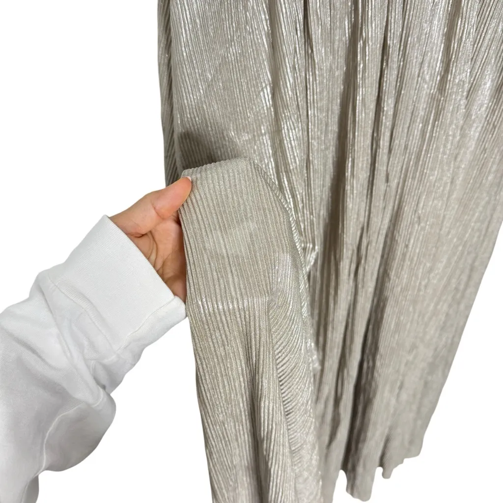 Jonathan Simkhai Metallic Plisse Gown Size XS - Image 7