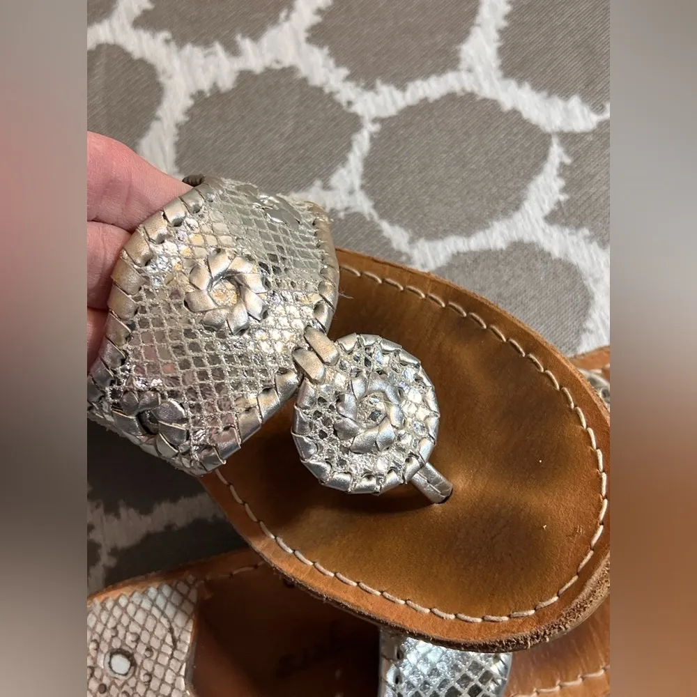 Jack Rogers Silver and Brown Sandals with Elegant Design - Image 3