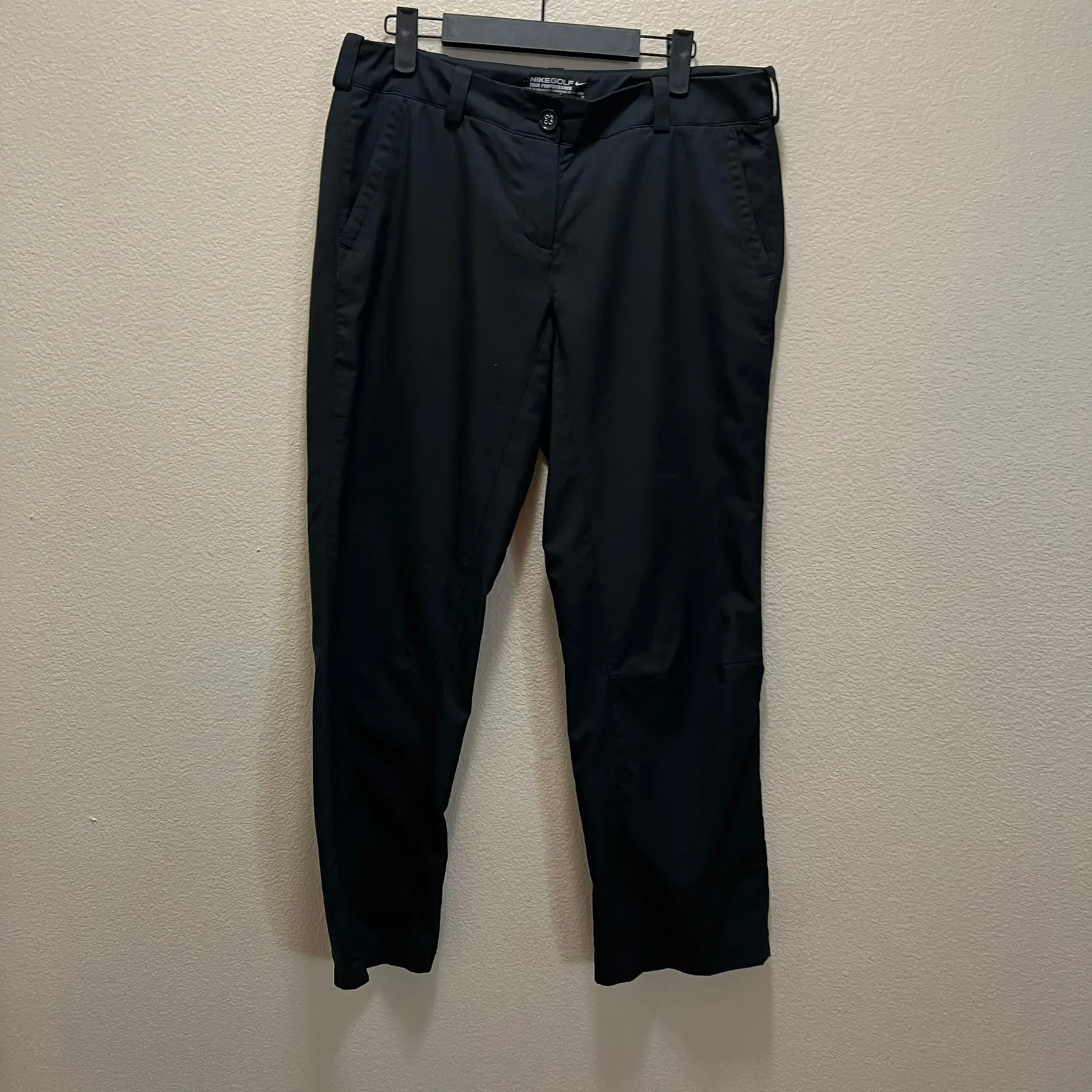 Nike Golf Tour Performance Straight Leg Pants Dri-Fit Black Hi-Rise 8 - Image 2