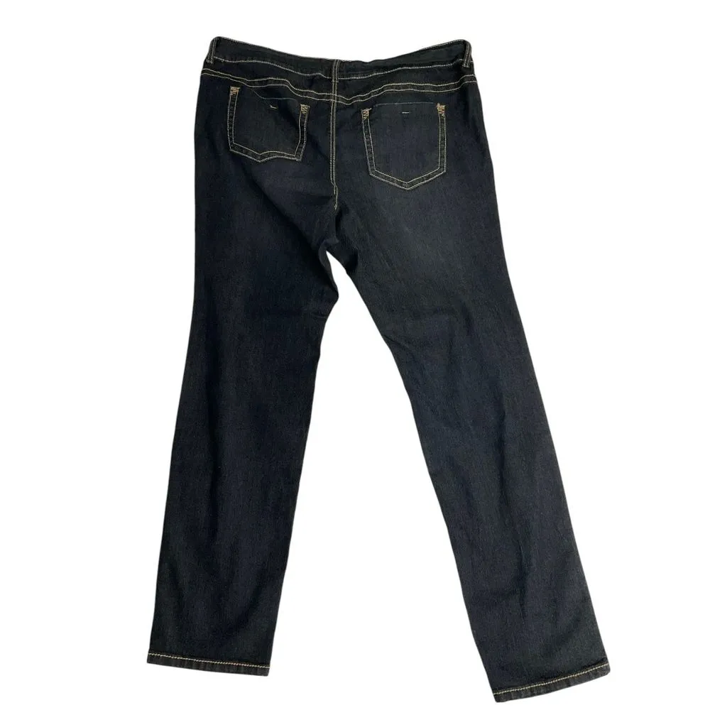 Torrid Women's Denim‎ Straight Leg Jeans Dark Wash Size 26 Tall Stretch - Image 2
