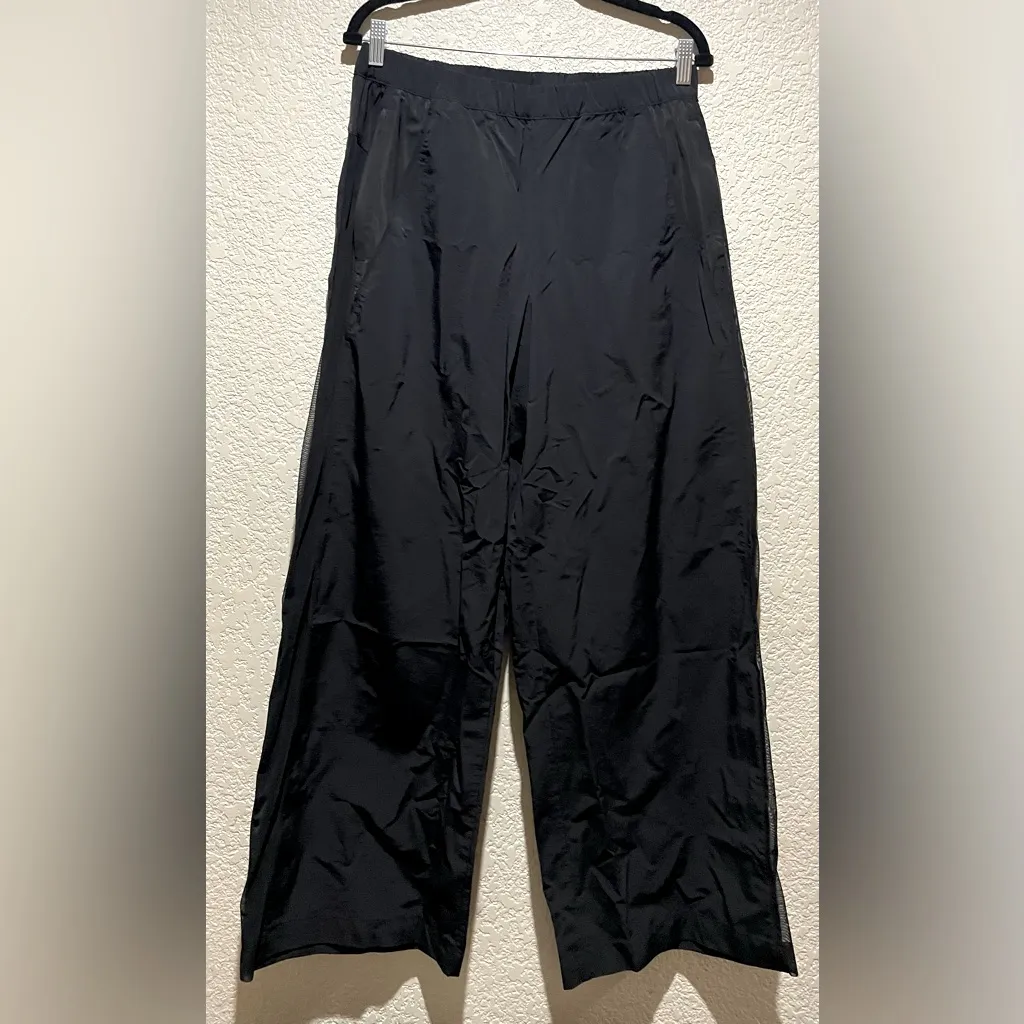 Alo Yoga NWOT High Waisted Origin Wide Leg Track Pants Black Size M - Image 6