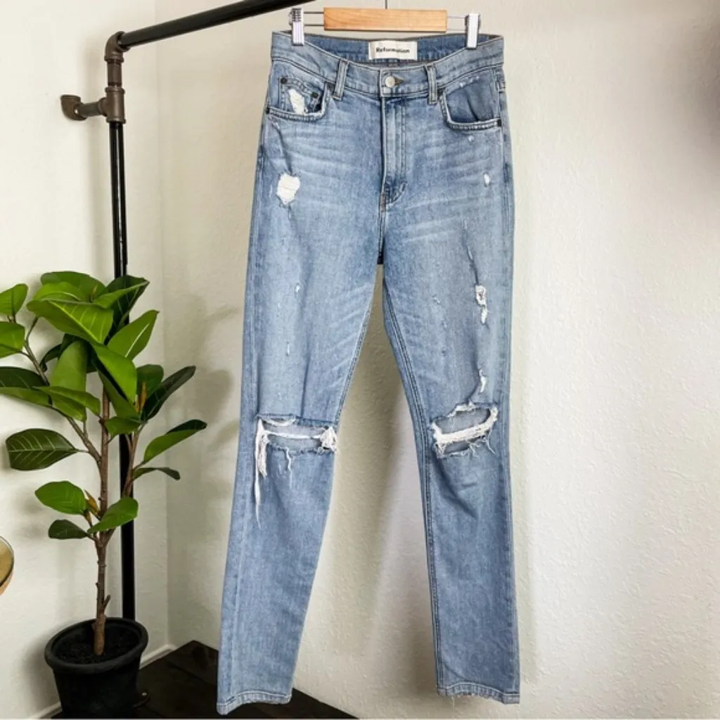 Reformation Hepburn High Rise Skinny Jean Size 26 in Ibiza - Image 3