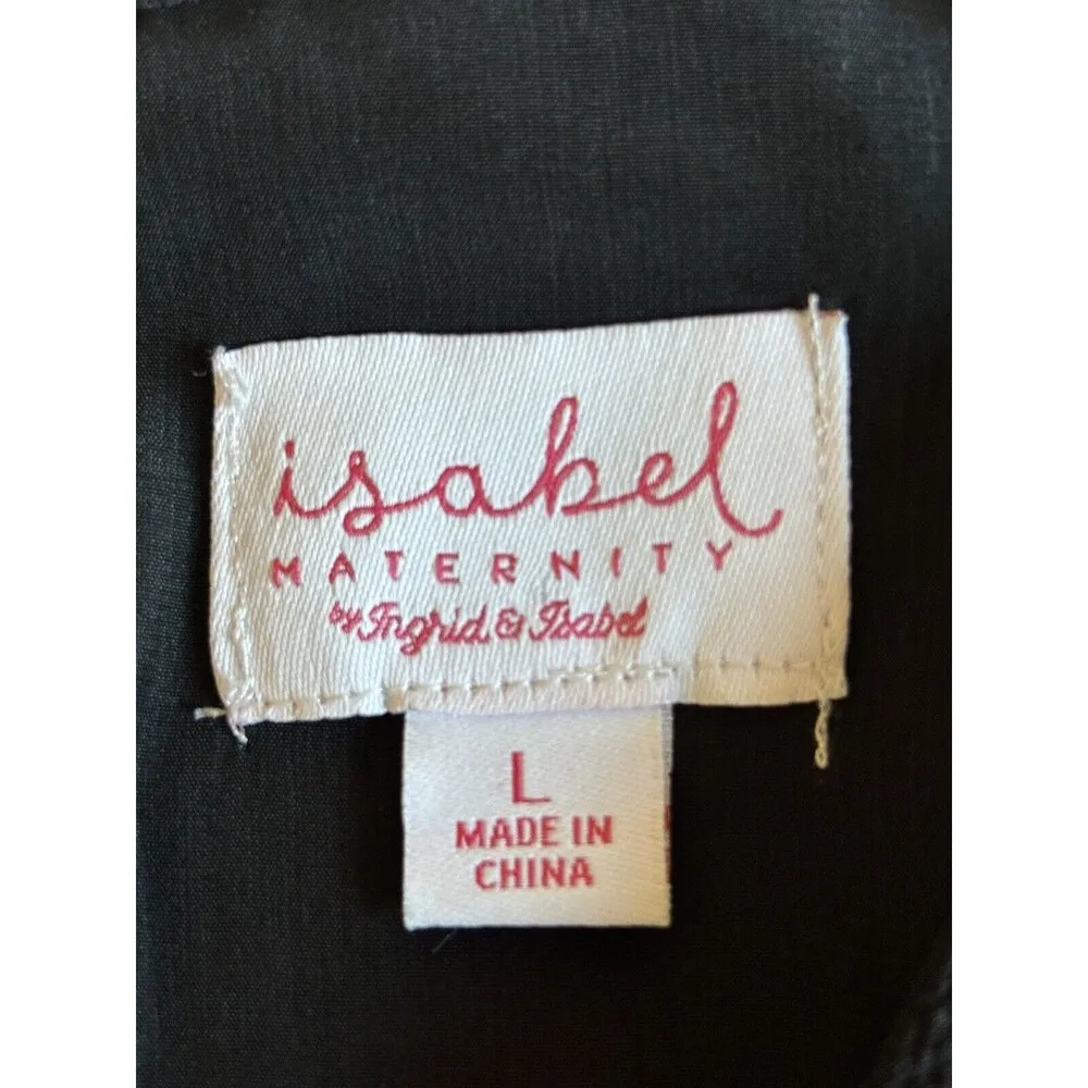 Ingrid Isabel Maternity Black & White Floral 3/4 Bell Sleeve Dress Size Large - Image 7