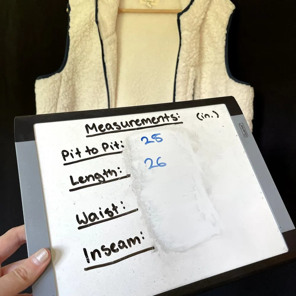 Weatherproof sherpa fleece sleeveless vest with hood pockets woman's size XL - Image 6