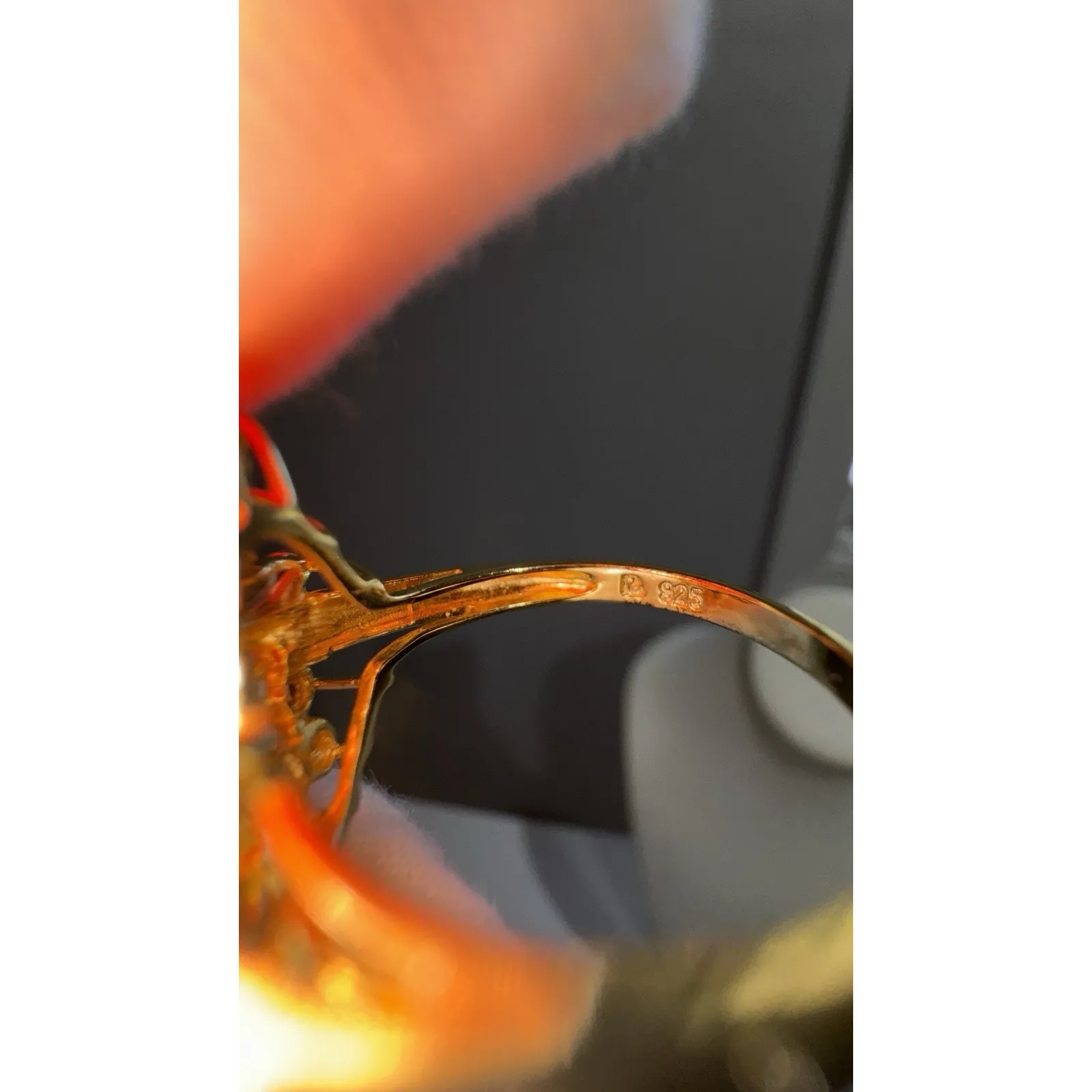 Sterling Silver Vermeil‎ Marquise - Image 9