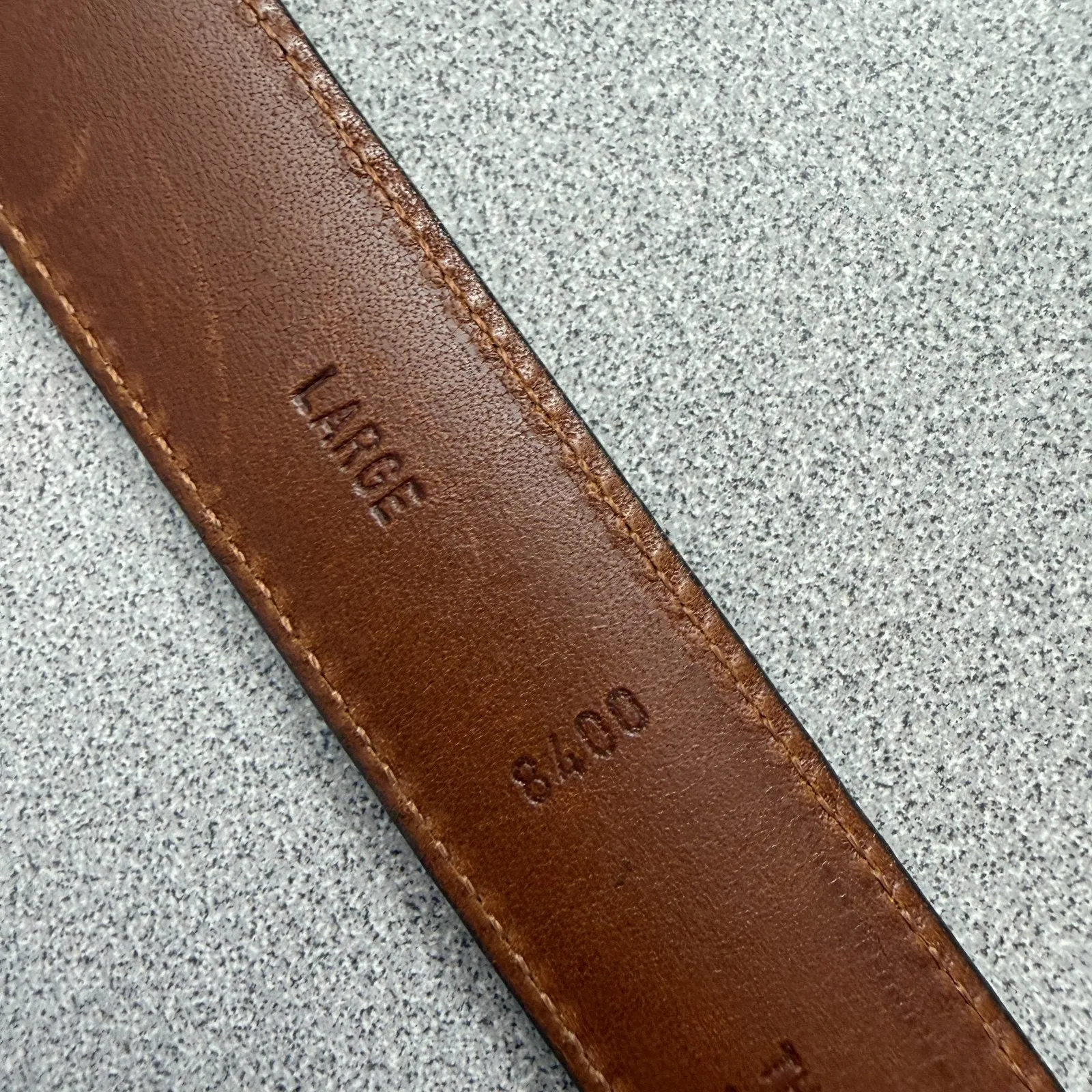 Vtg Coach Womens Brown Leather Belt Size Large Brass Buckle Full Grain 8400 1" - Image 6